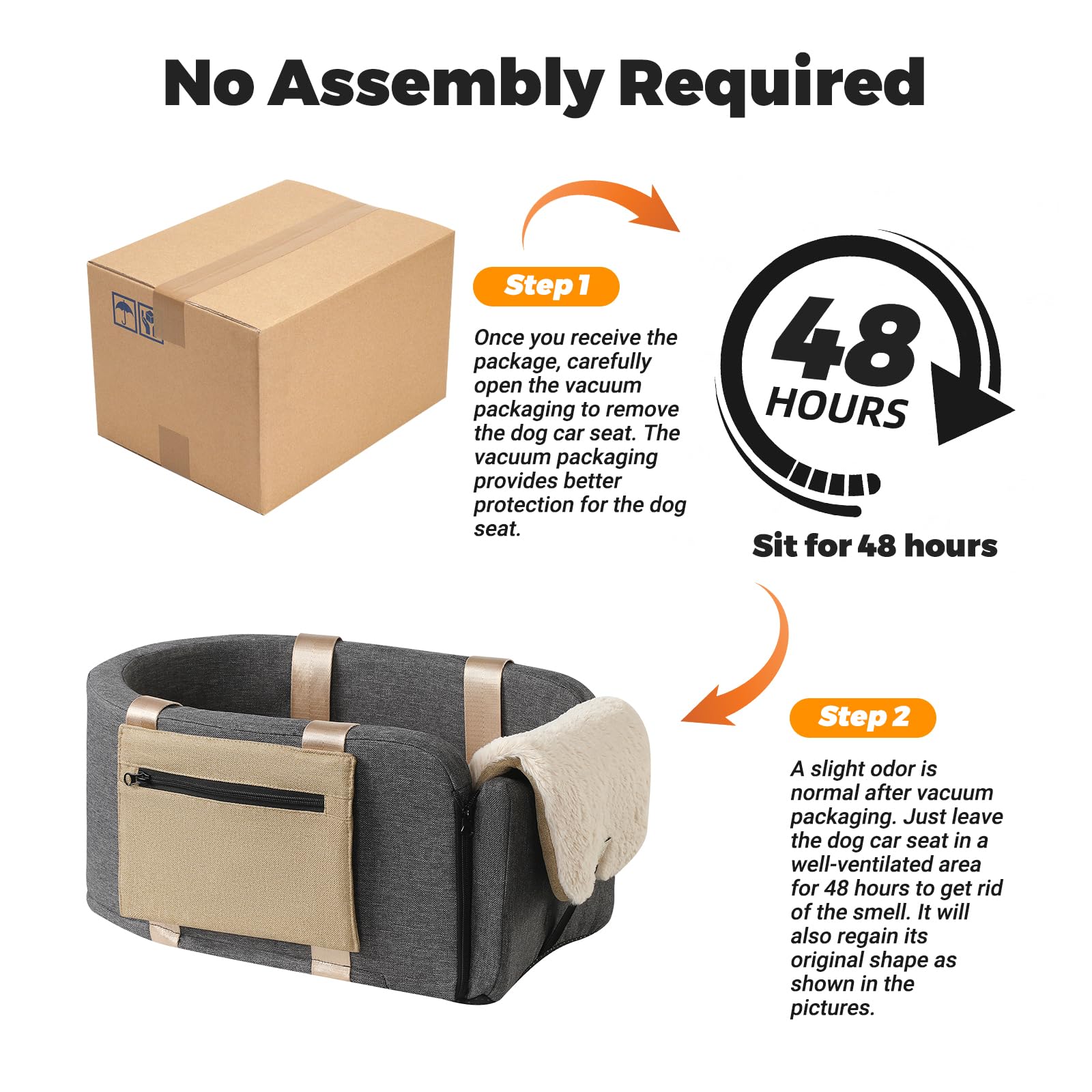 **Dog & Cat Car Seat Carrier with Safety Tethers - Portable Pet Booster Seat for Car Travel, Easy-Carry Strap & Armrest Design - Perfect for Road Trips, Vet Visits & Daily Commutes**