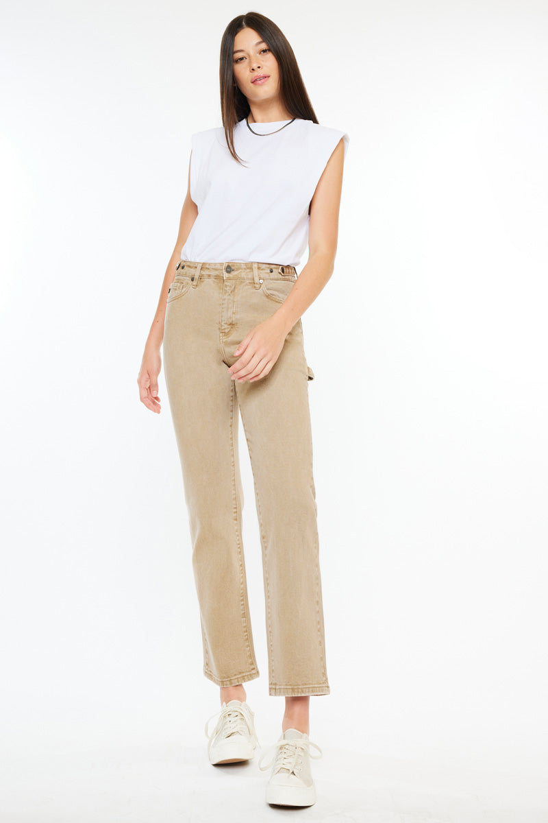 Ashley High Rise True Straight Jeans for Women - Classic Stretch Denim Pants, Comfortable & Flattering Fit - Perfect for Casual Wear, Office, and Everyday Outfits
