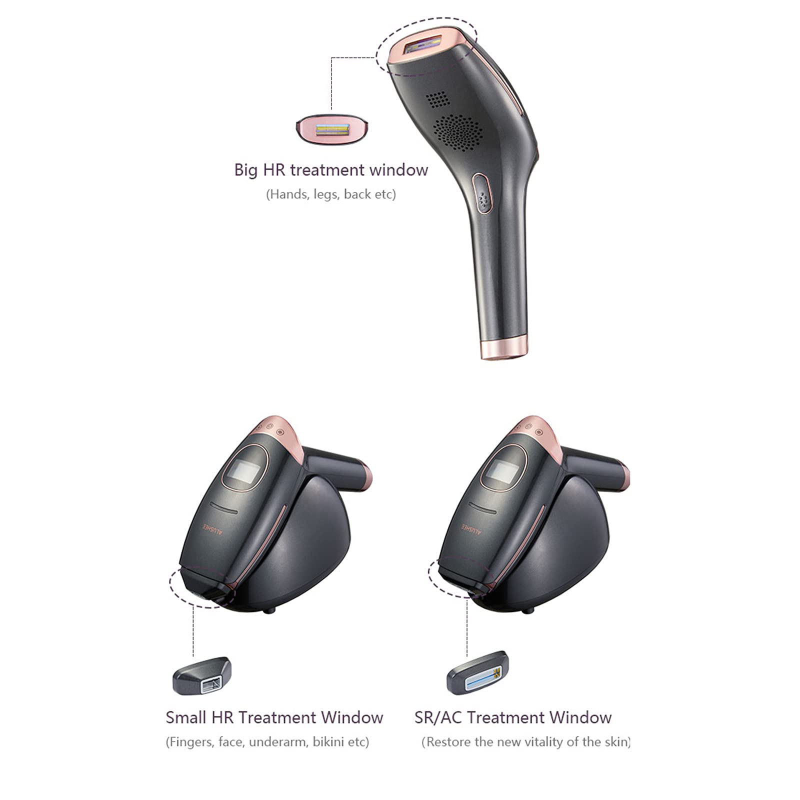 Professional IPL Hair Removal Device for Women & Men - Painless Permanent Hair Remover for Face, Body, Bikini Line - Skin Rejuvenation System with Ice Cooling Technology - At-Home Beauty Salon Treatment for Smooth Skin
