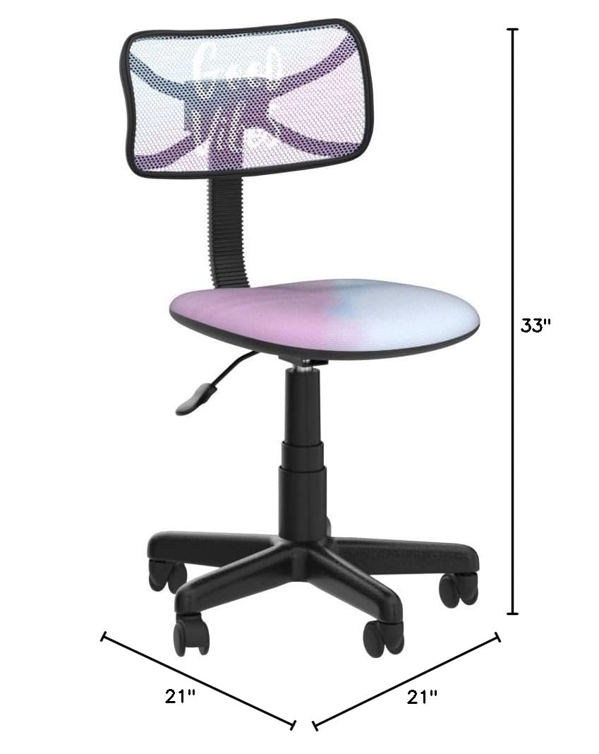 Urban Lifestyle Good Vibes Desk Chair - Ergonomic Office Chair for Home & Work - Perfect for Small Spaces, Gaming & Study