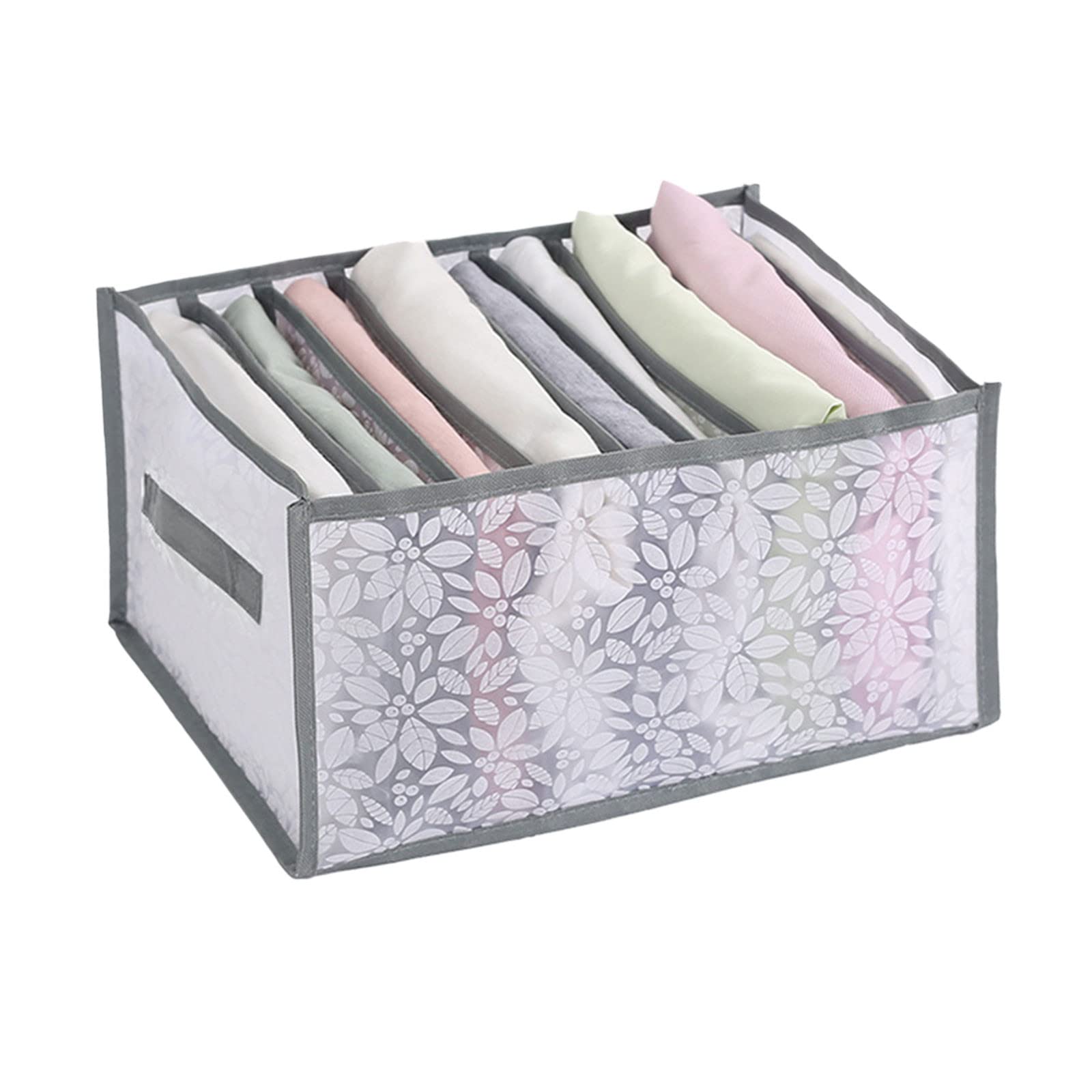 SobeiKre Mesh Clothes Storage Box - Foldable Drawer Organizer for Pants, Shirts & Accessories (Gray, Medium) | Perfect for Closet, Dresser & Travel Organization