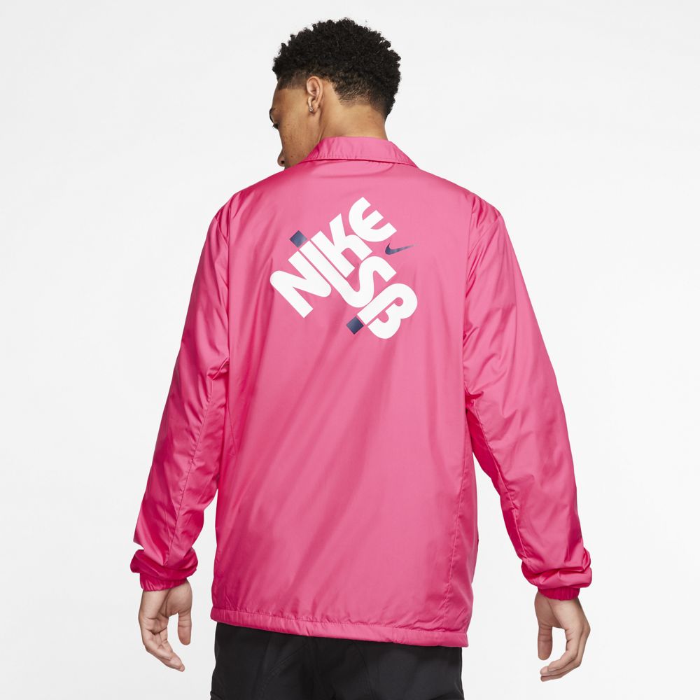 Nike SB Men's Skateboarding Jacket - Watermelon/White - Lightweight & Durable for Skateboarding, Streetwear & Outdoor Activities