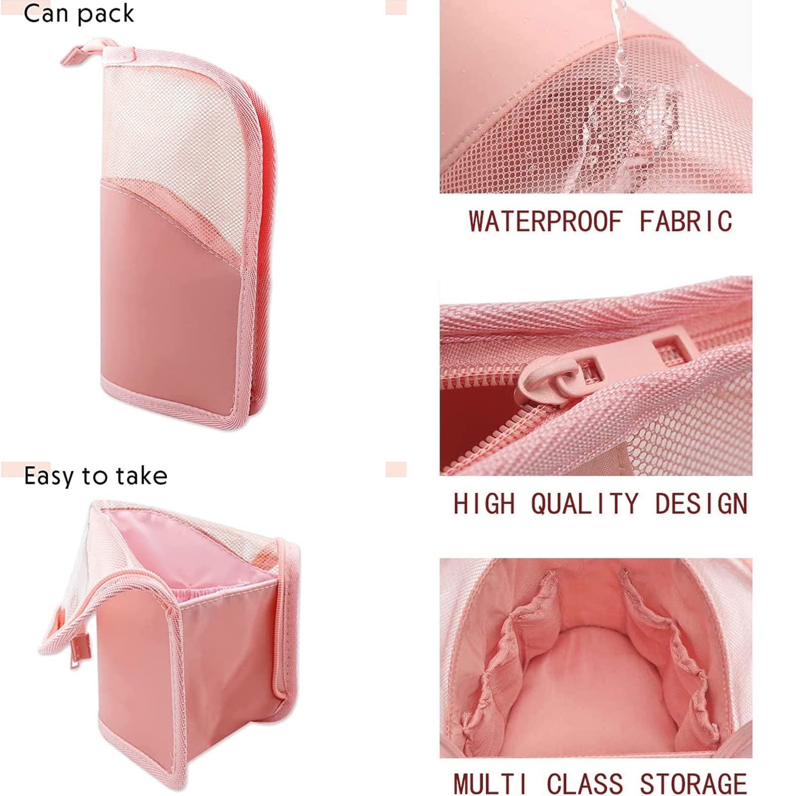 Waterproof Travel Makeup Brush Holder Bag for Women & Girls - Portable Cosmetic Brush Organizer for On-the-Go Beauty Essentials | Perfect for Air Travel, Gym, Vacation & Daily Makeup Storage