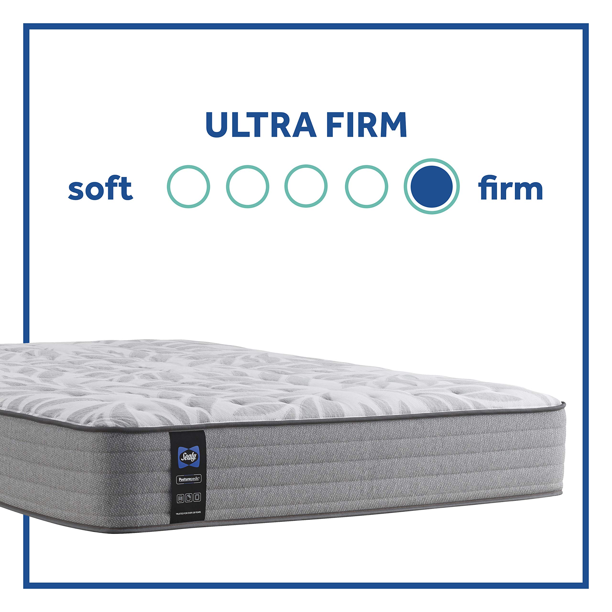 Sealy Posturepedic Ultra Firm Spring Silver Pine Mattress - Split California King Size for Back Pain Relief & Support | Perfect for Master Bedrooms & Guest Rooms