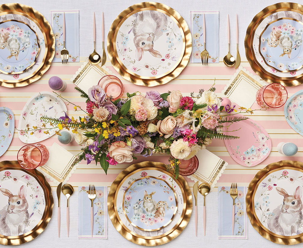 Elegant Wavy Salad Plates Set of 8 - Perfect for Easter, Spring Parties & Home Decor | Durable Dishware for Entertaining & Special Occasions
