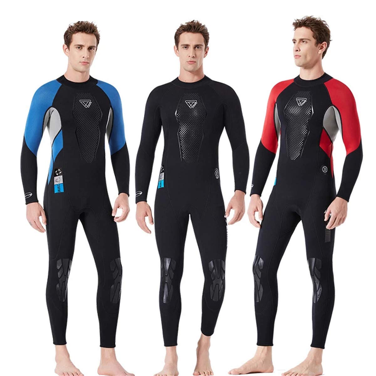 3mm Neoprene Wetsuit for Men - Full Body UV Protection Back Zip Surfing & Diving Suit | Warm Swimming, Water Sports & Cold Water Sailing Gear | Perfect for Surfing, Scuba Diving, Snorkeling & Winter Water Activities