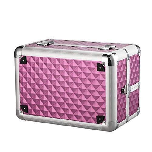 Portable First Aid Kit - Compact, Hygienic & Lockable First Aid Box with Handle for Emergencies, Travel, Camping, Hiking & Home Use (Purple)