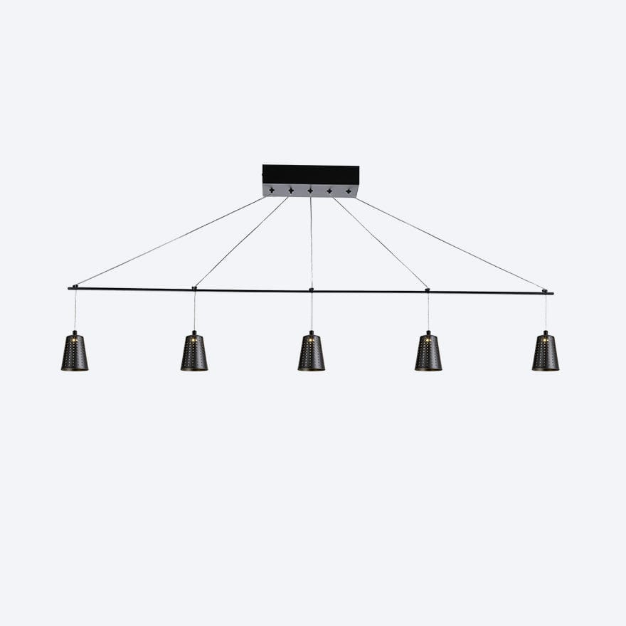 ZORO LINEAR 5 LED Pendant Light with Yosh Shade - Dimmable Modern Lighting for Kitchen Island, Dining Room & Bedroom