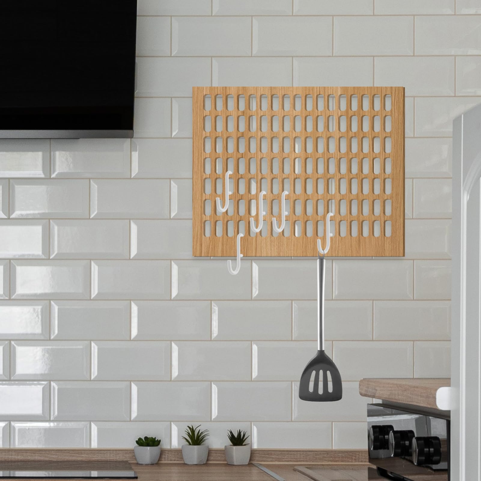 BUGUUYO 5 Pack Pegboard Hooks - Heavy Duty Iron Wall Mount Hooks for Garage, Kitchen & Bedroom Organization - White Storage Hanging Hooks for Tools, Utensils & Home Decor
