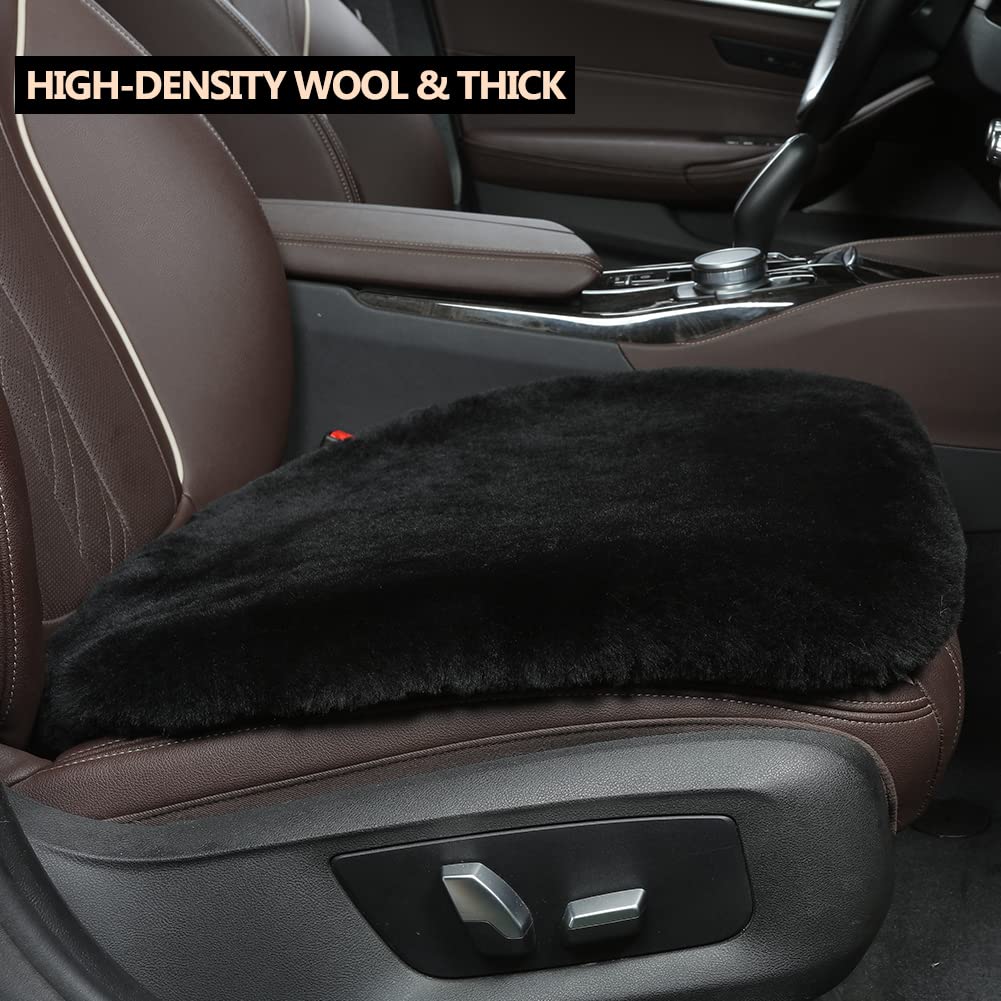 Genuine Sheepskin Car Seat Covers - 3PC Set for Cars, Trucks & SUVs - Comfort & Protection for Driving