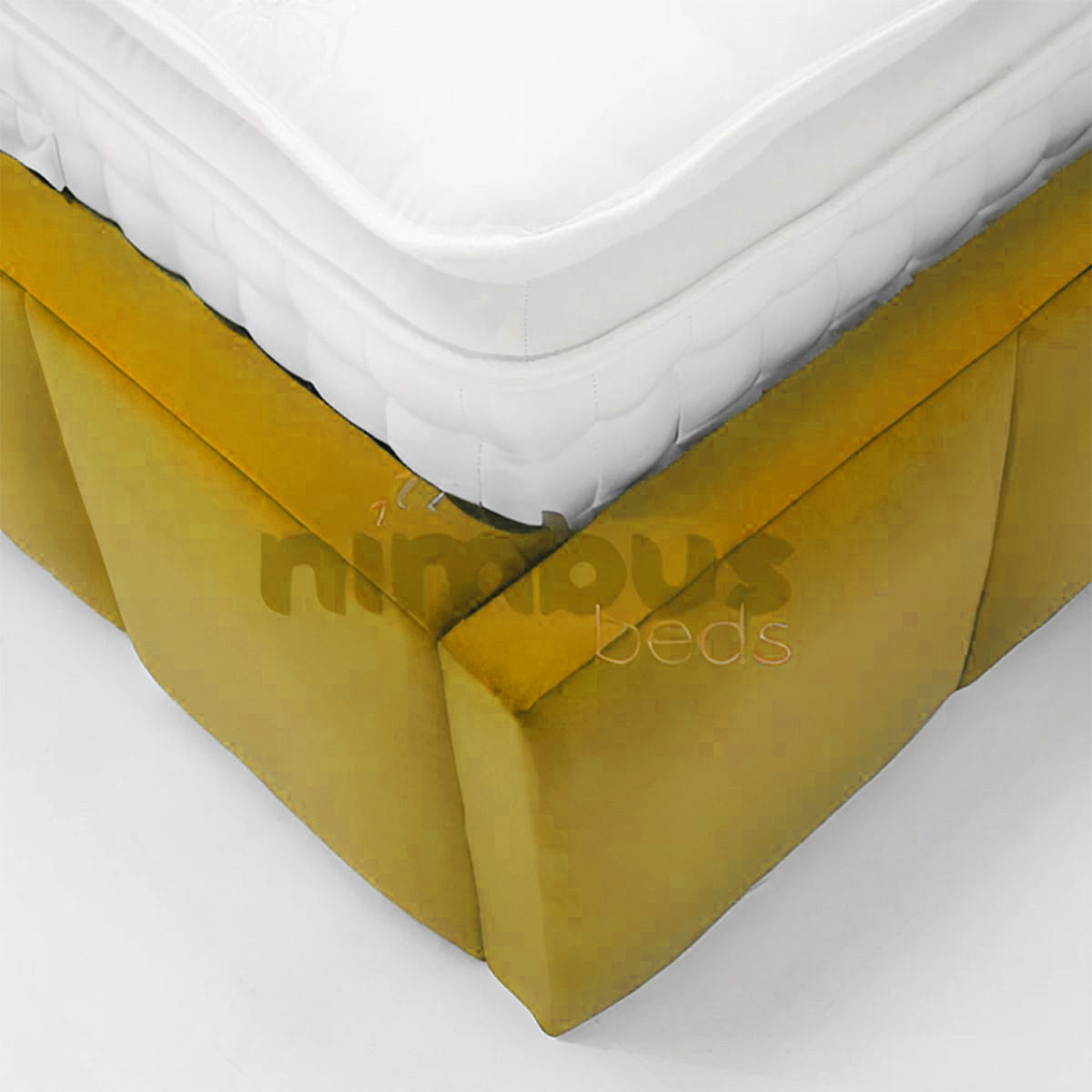 4-Panel Square Bed Frame - Queen Size, Sturdy Wooden Platform Bed with Headboard - Perfect for Modern Bedrooms, Guest Rooms & Dormitories