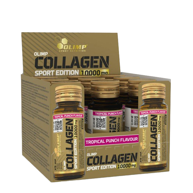 Premium Collagen Sport Edition - Tropical Punch Flavor, 9 x 25ml Bottles | Hydration & Recovery Drink for Athletes | Post-Workout, Gym & Fitness Supplement