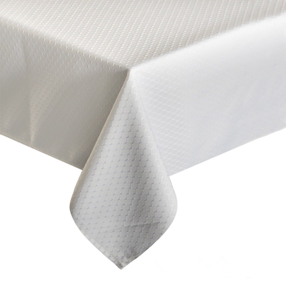 Premium Polyester Jacquard Waffle Weave Tablecloth - Elegant Rectangular Table Cover for Dining, Parties & Christmas Decor - Waterproof & Wrinkle-Resistant Fabric for Home, Restaurant & Holiday Celebrations