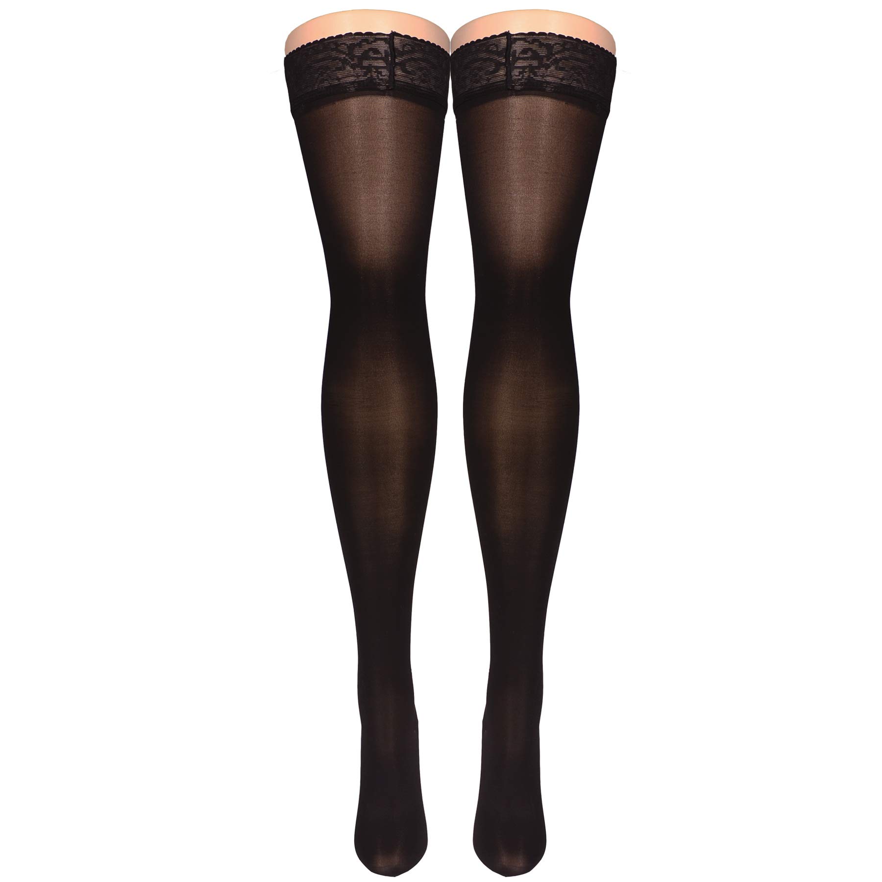 Truform Sheer Compression Stockings 20-30 mmHg - Women's Thigh High Support Stockings, 30 Denier, Black, Small - Perfect for Varicose Veins, Travel & Post-Surgery Recovery
