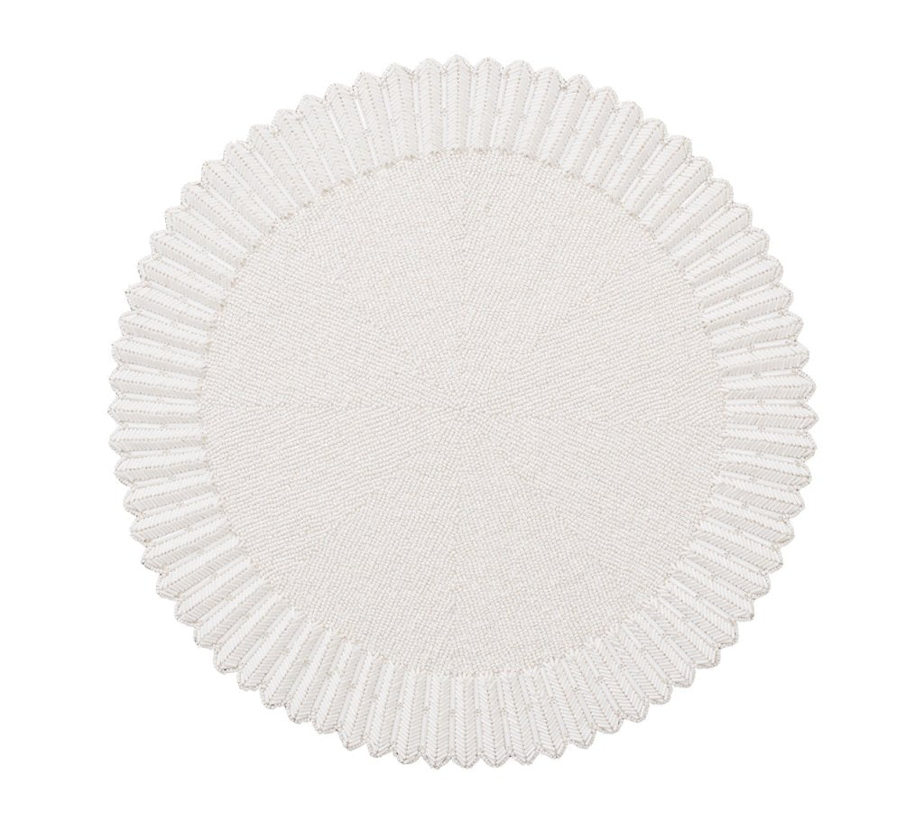 Premium White Lumina Placemats Set of 2 - Elegant Table Setting for Dining Room, Kitchen & Home Decor - Waterproof & Easy Clean Place Mats for Everyday Use & Special Occasions