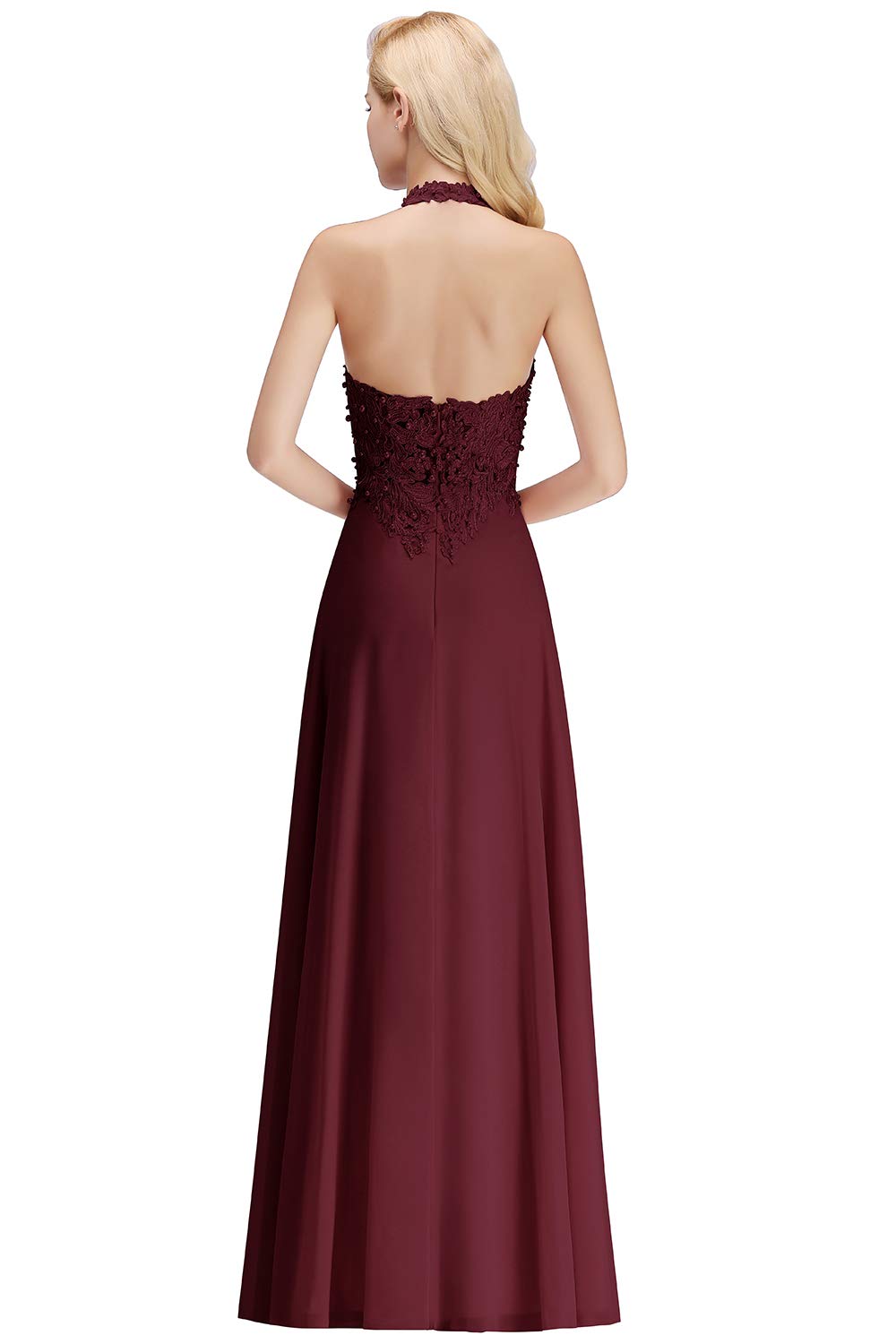 Elegant Golden Lace Chiffon Formal Dress for Women - Floral Bridesmaid & Wedding Guest Dress - Perfect for Weddings, Parties & Special Occasions