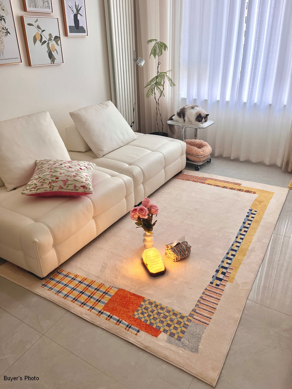 Abstract Contemporary Rugs - Large Modern Area Rug for Bedroom, Living Room & Office - Soft Floor Carpet Under Sofa - Perfect for Home Decor, Workspace & High Traffic Areas