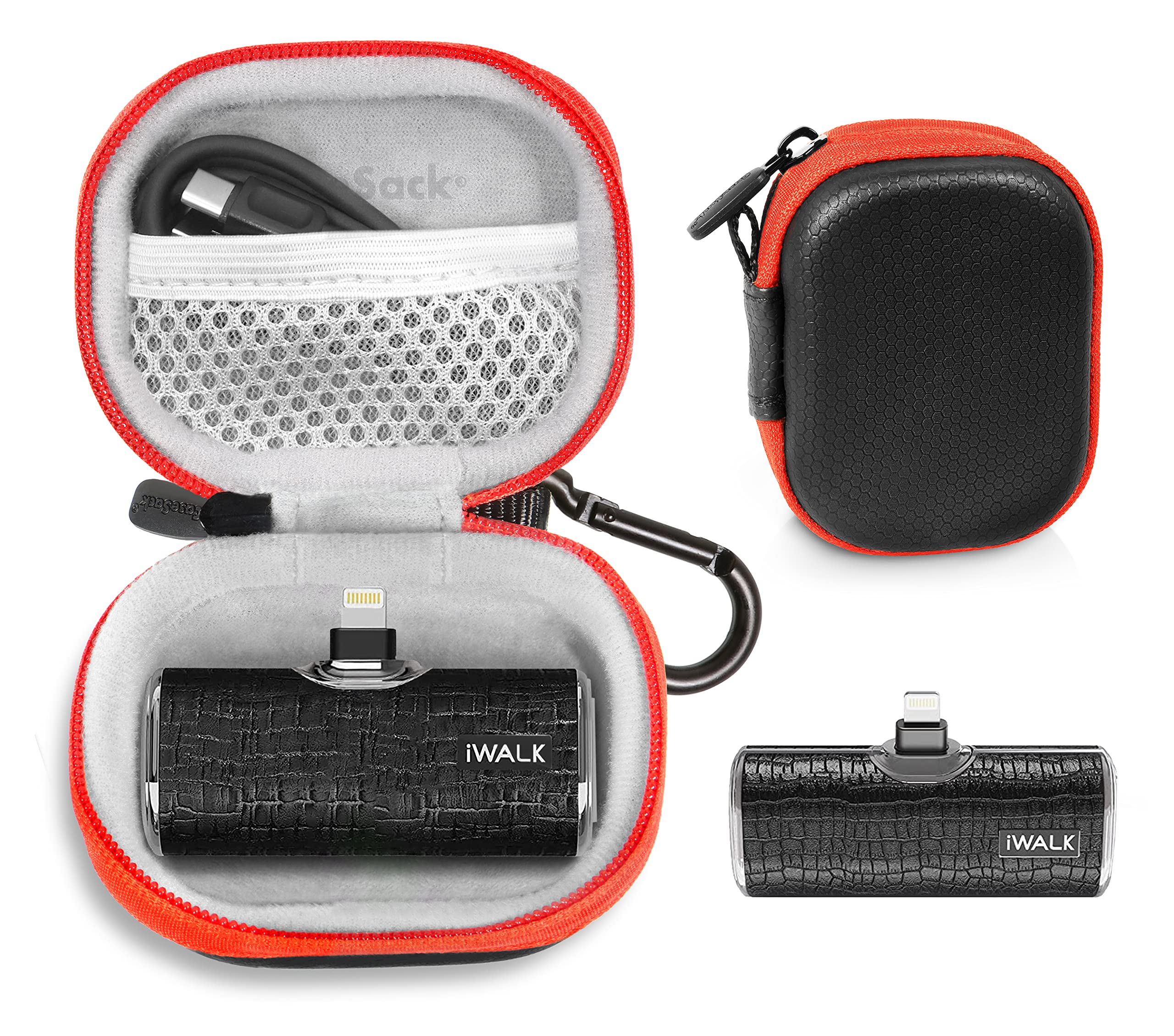 Portable Charger Case Compatible with iWALK, Anker Nano, JEJILL, LanLuk, Charmast, LENUTO, Swyop, VEGER, Feob, Taegila, YHO - Protective Pouch for Small USB-C Power Banks - Perfect for Travel, Hiking & Daily Commute