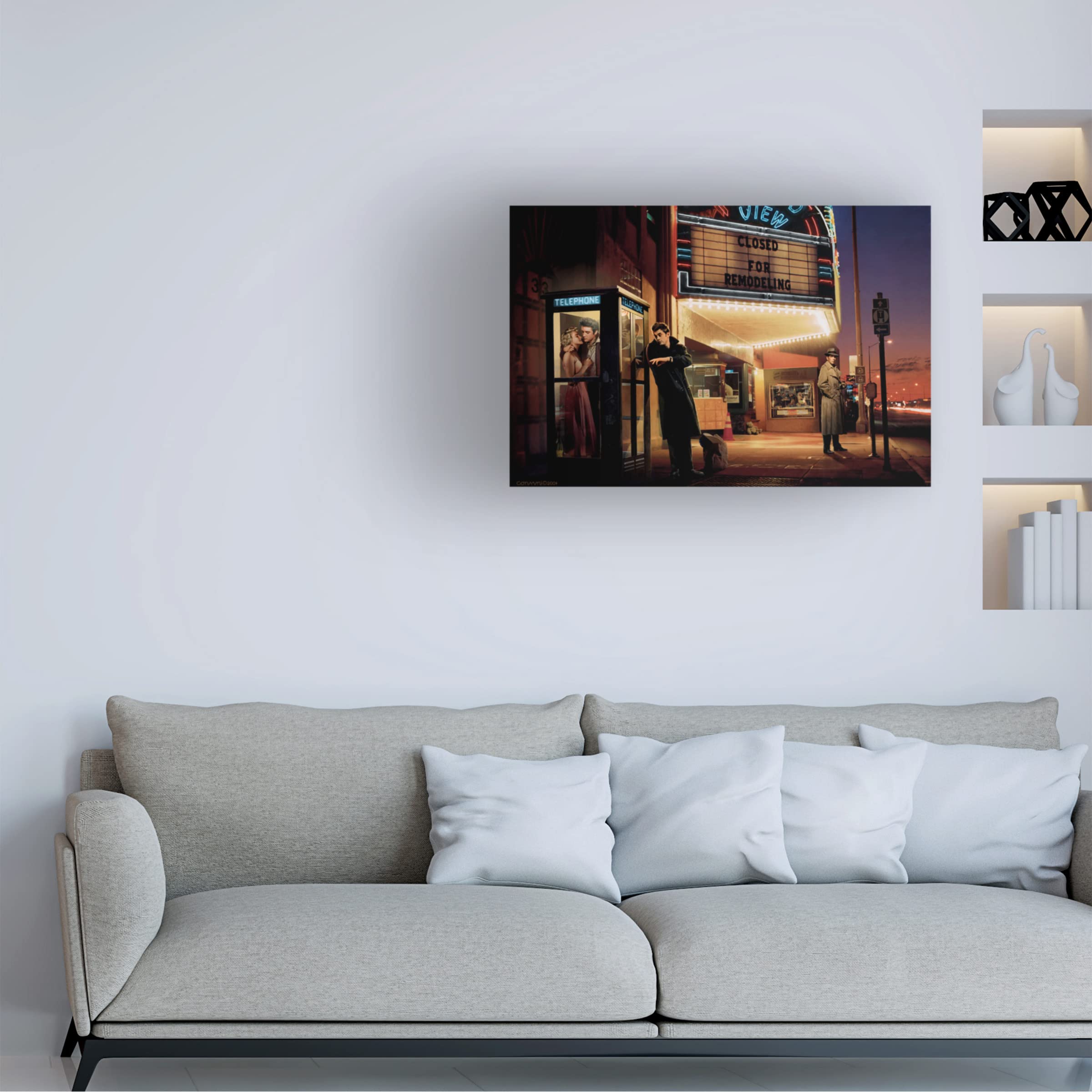 Trademark Fine Art 'Midnight Matinee' Canvas Wall Art by Chris Consani - Modern Home Decor for Living Room & Bedroom