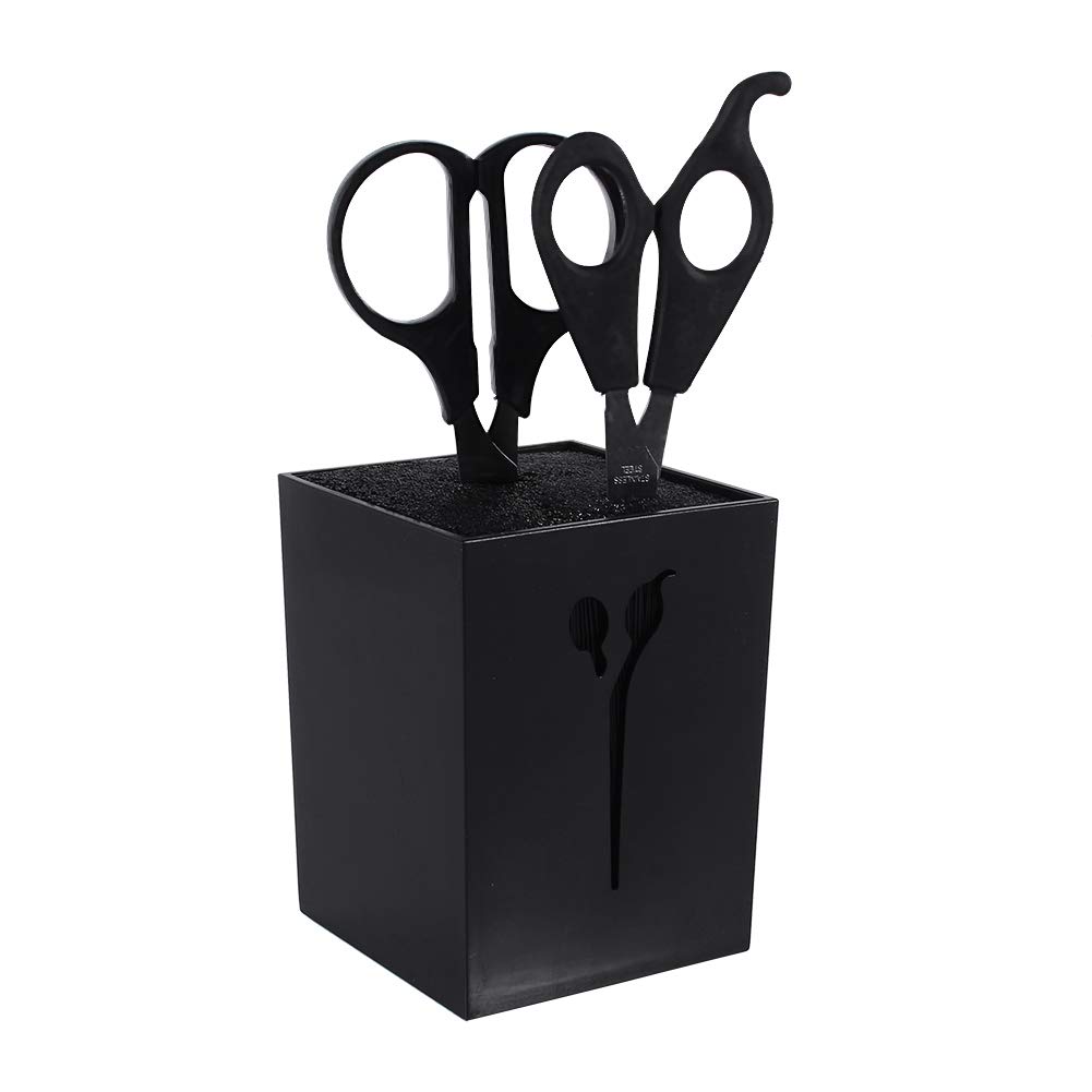 Professional Salon Scissors Holder - Hairdressing Tool Organizer for Stylists & Barbers - Home & Salon Use (Black)