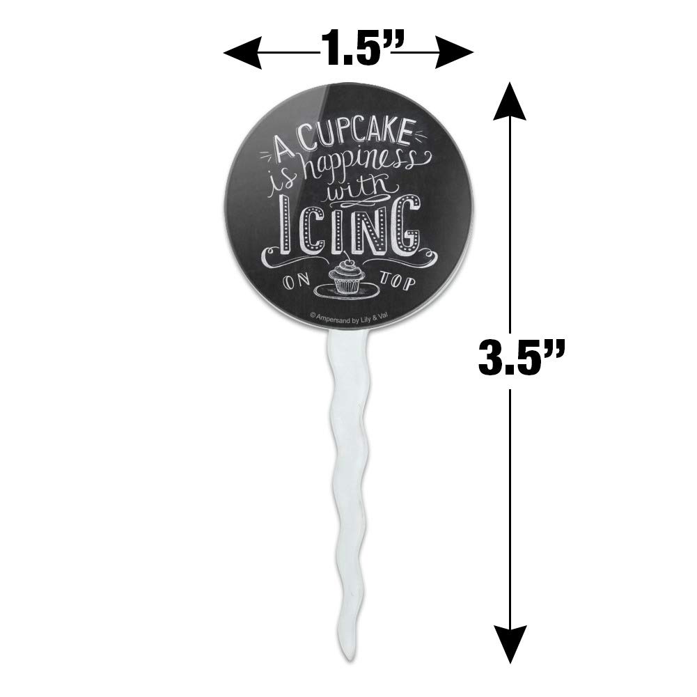 6-Pack Cupcake Toppers & Picks - Decorative Icing Cupcake Decorations for Birthday Parties, Baby Showers & Special Events