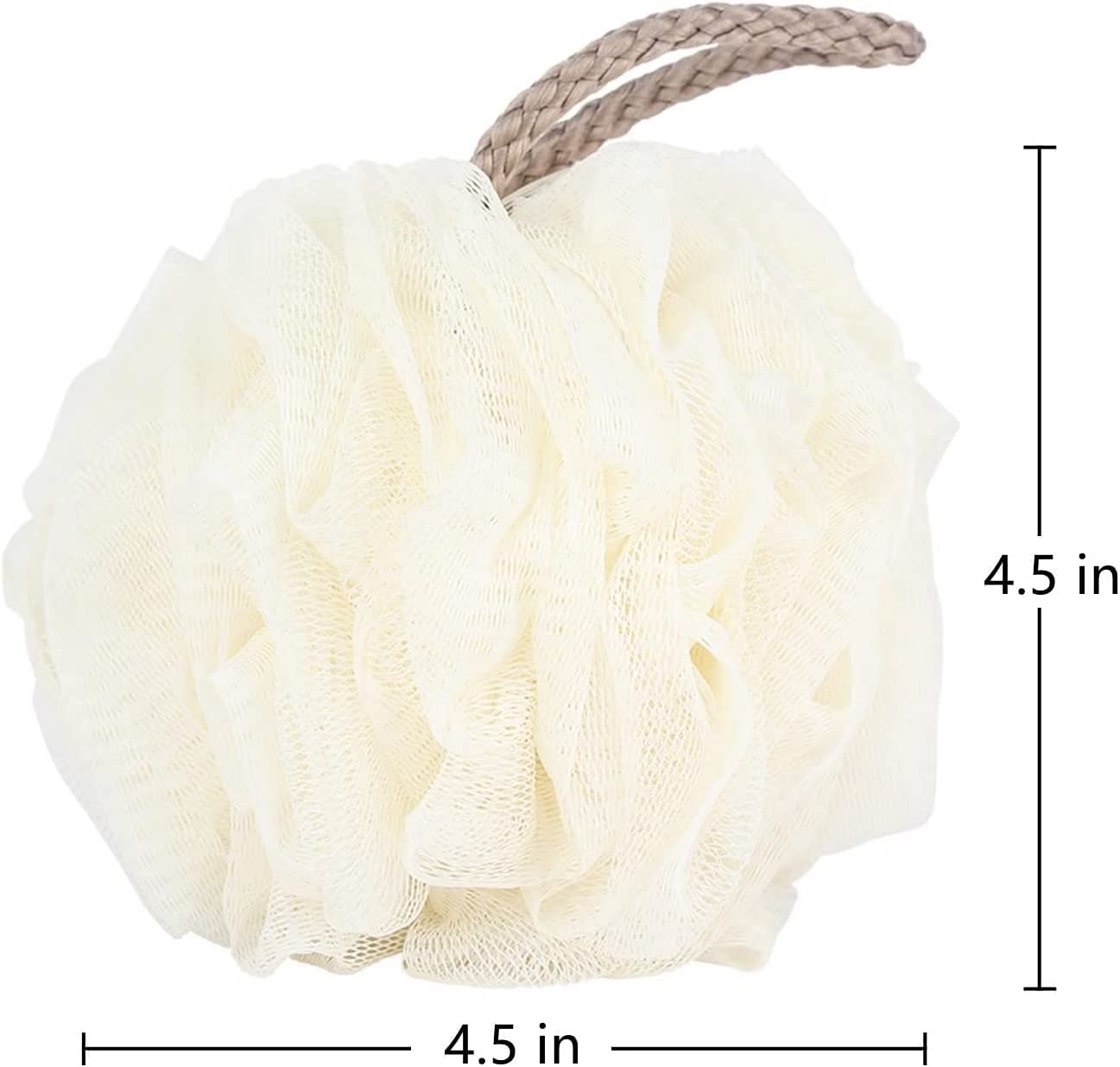 LOCANS Soft Round Bath Sponge Loofah Scrubber - Exfoliating Body Wash Puff for Men, Women & Kids - Pack of 2 Multicolor - Perfect for Shower, Bath & Spa Day