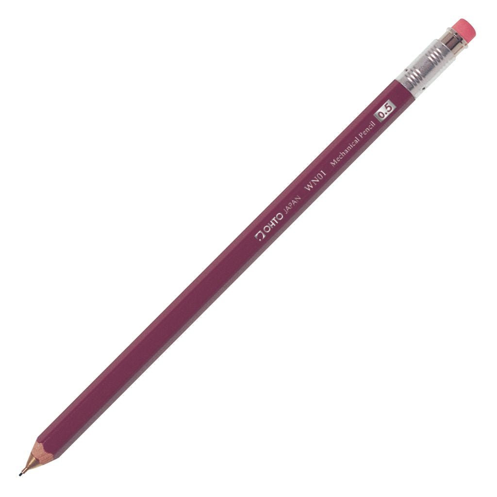 OHTO Wooden Mechanical Pencil - Classic Pencil Design with Smooth Writing for School, Office & Sketching | Premium Wooden Barrel Mechanical Pencil for Students, Artists & Professionals