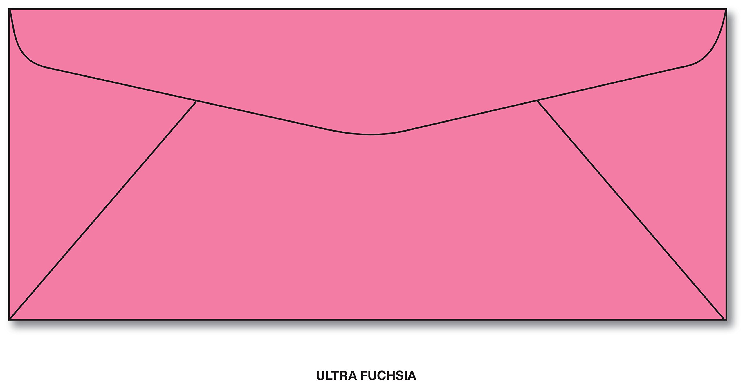 Hot Pink Ultra Fuchsia #10 Business Envelopes - Pack of 100, A4 Size, Self-Sealing, Premium Quality for Mailing, Office, Wedding Invitations & Professional Correspondence