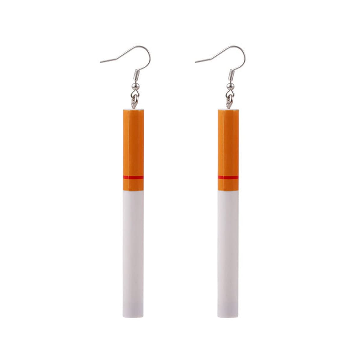 Funny Cigarette Butt Drop Dangle Earrings for Women - Punk Fashion Jewelry - Harajuku Creative Wacky Lifelike Cigarette Eardrops - Perfect for Parties, Halloween Costumes & Punk Rock Outfits