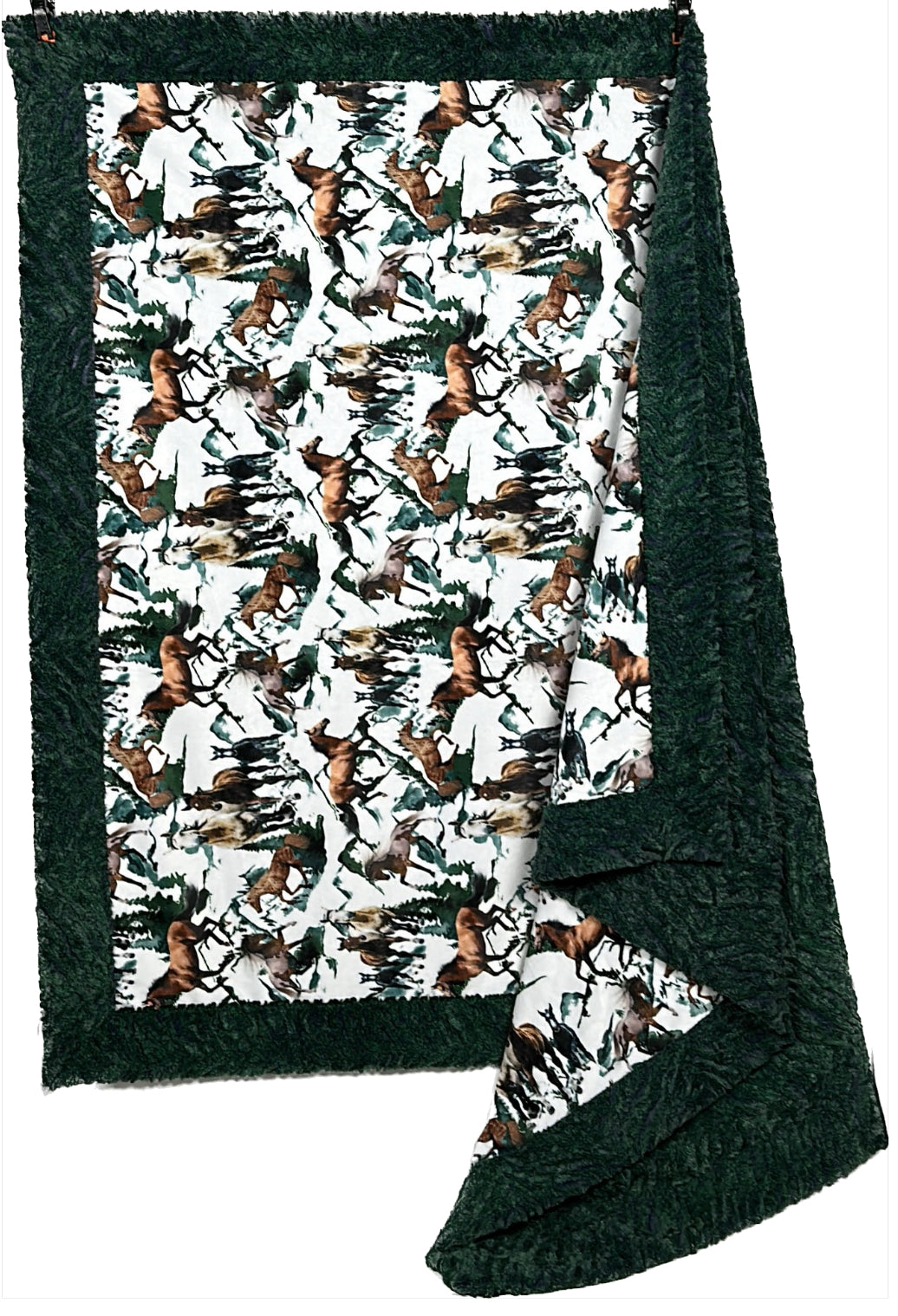 Wild Horses on Everglade Heather Zebra Print 54x77 Inch Large Soft Throw Blanket - Perfect for Sofa, Bed & Outdoor Picnics