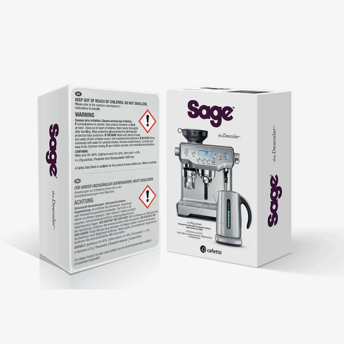 Sage Descaler - Natural Coffee Machine & Kettle Descaling Solution | Removes Limescale & Mineral Buildup | Safe for Nespresso, Keurig & More | Perfect for Home & Office Use