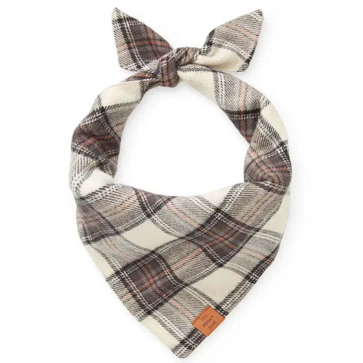 Stylish Chestnut Plaid Bandana for Men & Women - Soft Cotton Fashion Scarf for Outdoor, Hiking, and Everyday Use