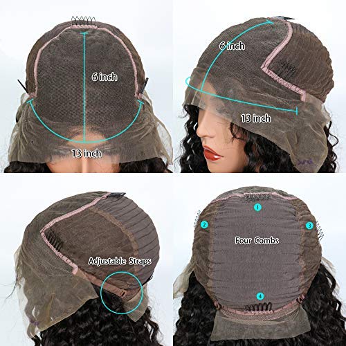 13x6 Lace Front Wig Human Hair Pre-Plucked 150% Density with Baby Hair - 10A Brazilian Virgin Hair Silky Straight 13x6 Lace Wig for Black Women (10