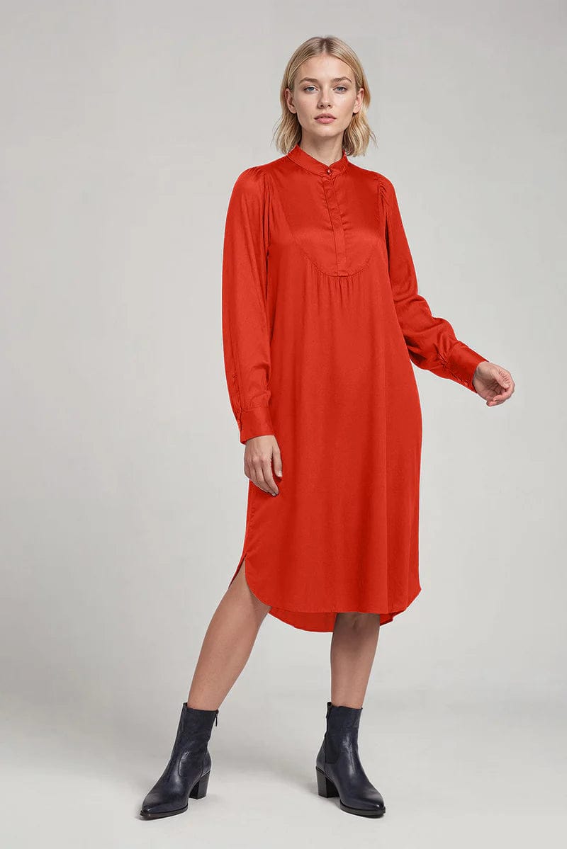 Christine Women's Satin TENCEL™ Dress - Elegant & Comfortable Midi Dress in Multiple Colors | Perfect for Office Wear, Cocktail Parties & Special Occasions