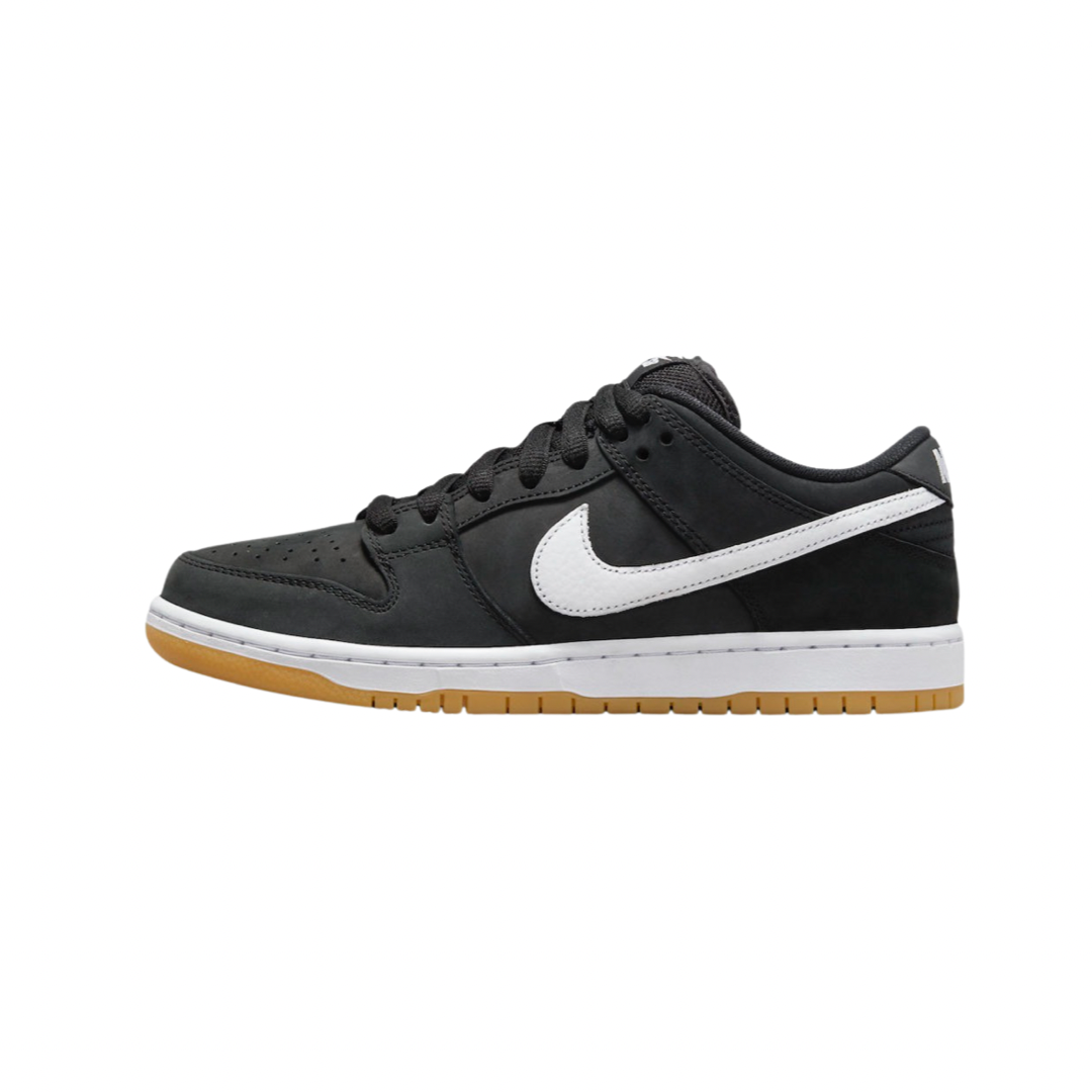 Nike SB Dunk Low Sneakers - Black Gum, Black & White - Skateboarding, Casual Wear & Street Style