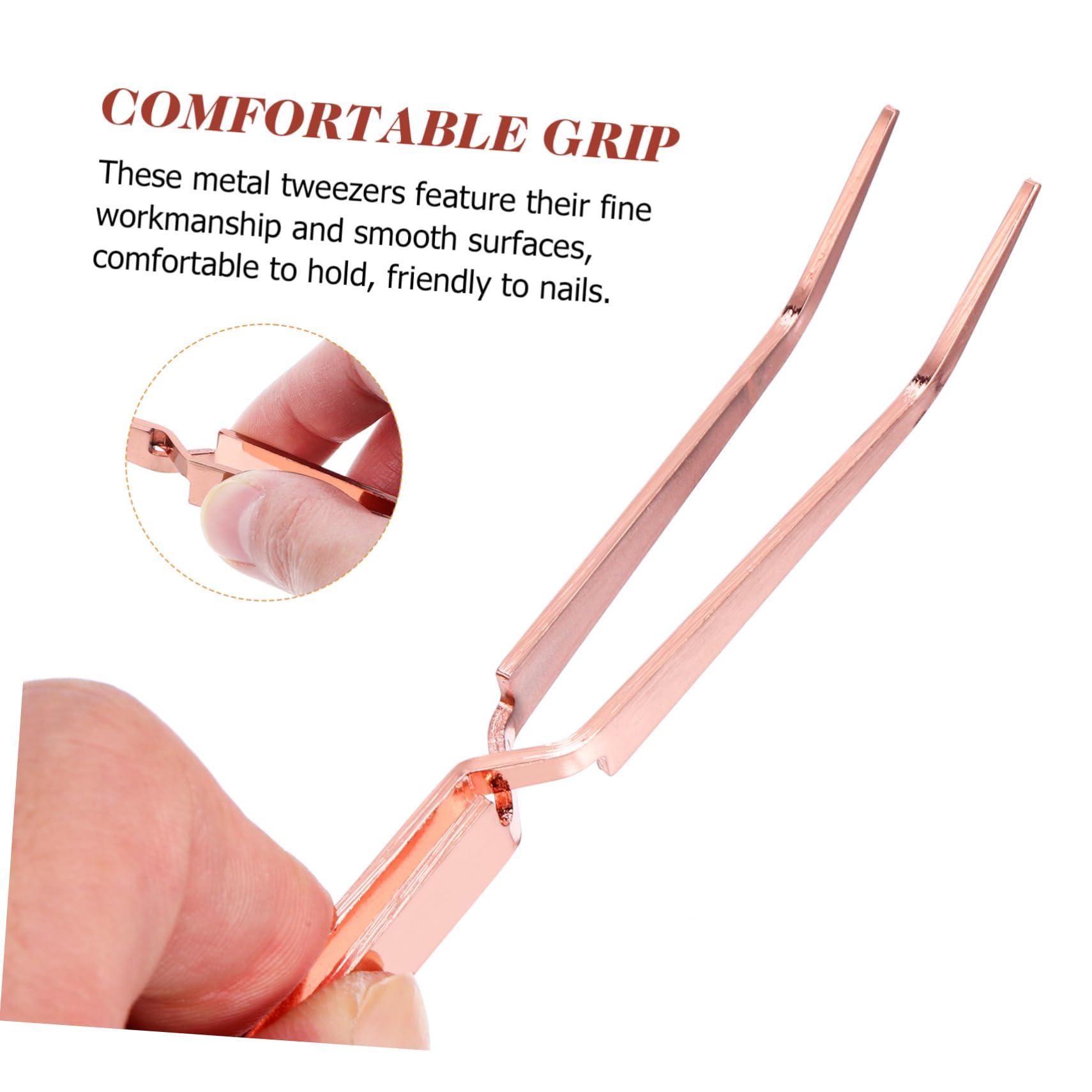 2 Pcs Stainless Steel Nail Shaping Tweezers - Professional Manicure Tools for Gel Nails, Nail Clamps & Pinching Tool | Perfect for Nail Art, DIY Home Manicure & Salon Use