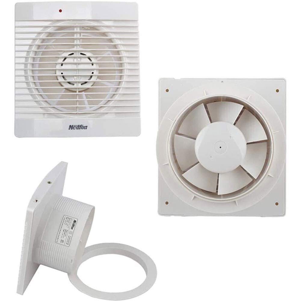 High Power Low Noise Industrial Extractor Fan - Commercial Kitchen & Bathroom Exhaust Fan with Wall Mount Louver - Perfect for Home, Restaurant, Office Ventilation - Living Room, Bedroom, Bathroom & Kitchen Use