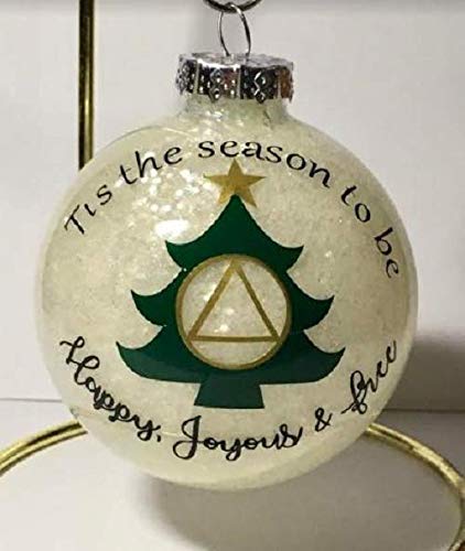 AA Ornament - Inspirational Sobriety Gift for Alcoholics Anonymous - Perfect for Recovery Milestones, Christmas Tree Decor & Support Group Celebrations