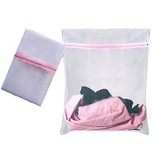 Ecurson Zippered Laundry Mesh Wash Bags - 3-Pack Multi-Size Delicate Garment Protectors for Bras, Underwear & Socks | Machine Wash Safe | Home & Travel Laundry Organizer for Washing Machine