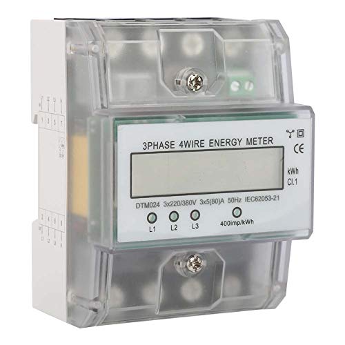 3 Phase Digital Power Meter - 50Hz/60Hz Electric Energy Monitor for Home & Industrial Testing | Measure Voltage, Current & Power Usage