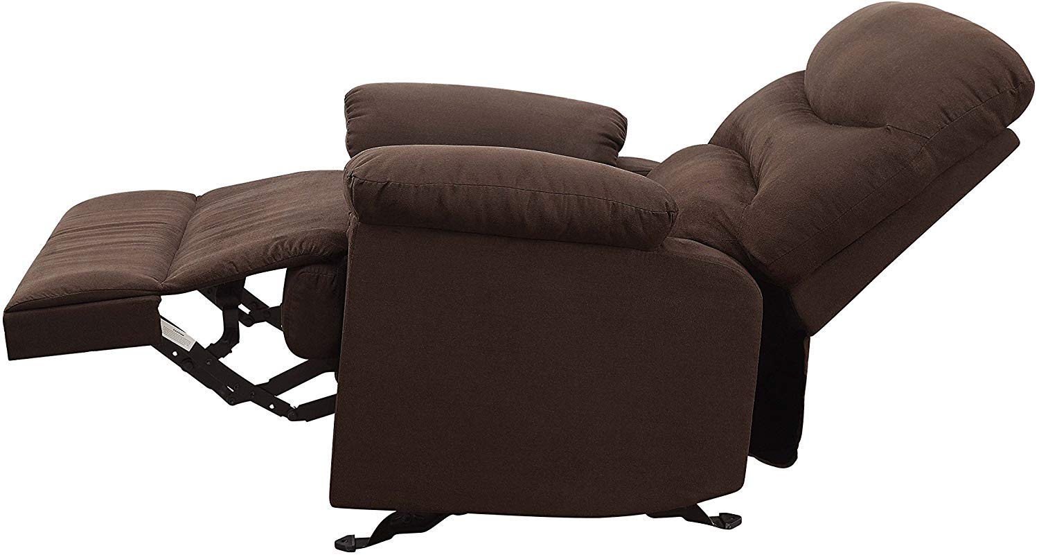 Comfortable Brown Microfiber Recliner Chair by Dallin - Ergonomic Design for Living Room, Home Theater & Office Relaxation