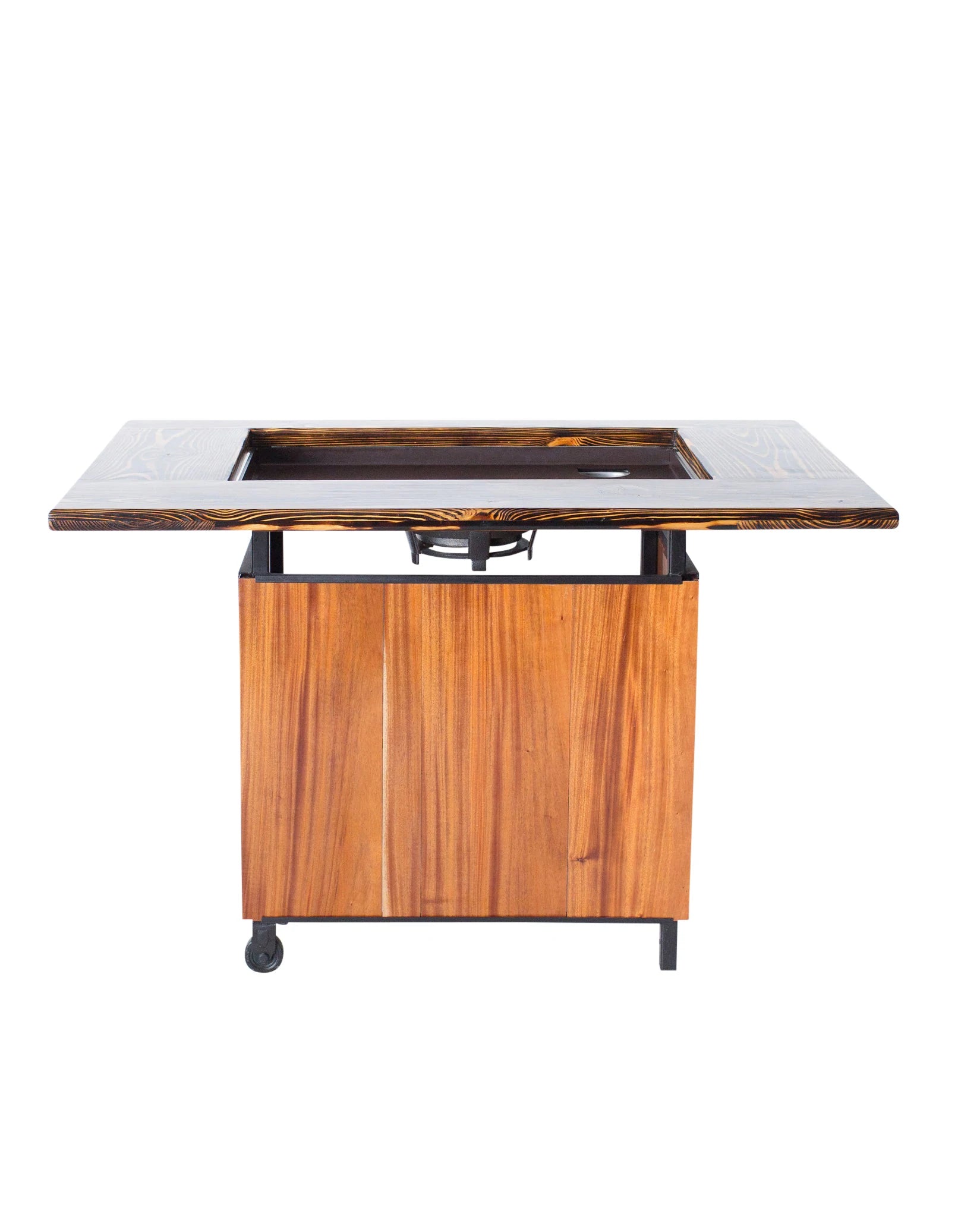 Premium African Mahogany Backyard Hibachi Grill - Portable Charcoal BBQ for Outdoor Cooking, Camping & Patio Parties | BY BHPOGAM