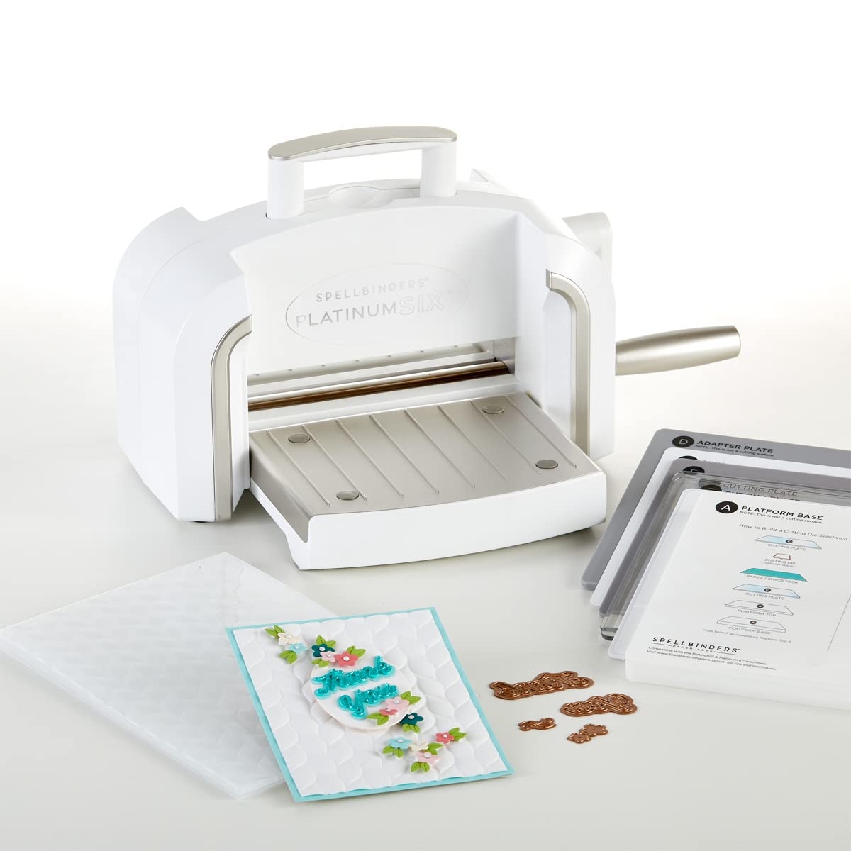 Spellbinders Platinum 6 Inch Die Cutting and Embossing Machine with Universal Plate System - Perfect for Card Making, Scrapbooking, and DIY Paper Crafts