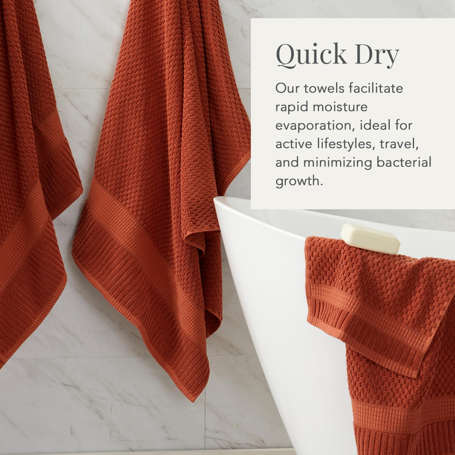 NY Loft 100% Cotton 4-Piece Bath Towel Set | Super Soft & Absorbent Quick-Dry Towels 30