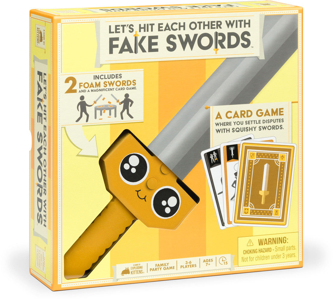 Exploding Kittens Fake Swords Dueling Board Game - Fun Family Party Game for Kids & Adults - Perfect for Game Nights, Birthday Parties & Team Building