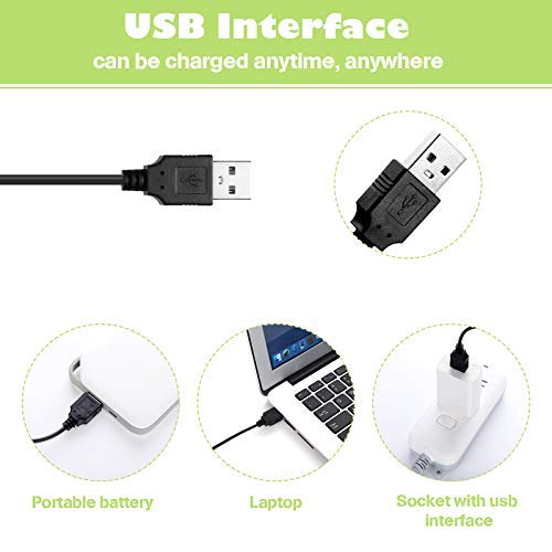 Honoson Electric Shaver Replacement Charger & 5-Piece Cleaning Brush Set - USB Power Cord for Head Shavers & Clippers | Durable Charging Cable for Home & Travel Grooming