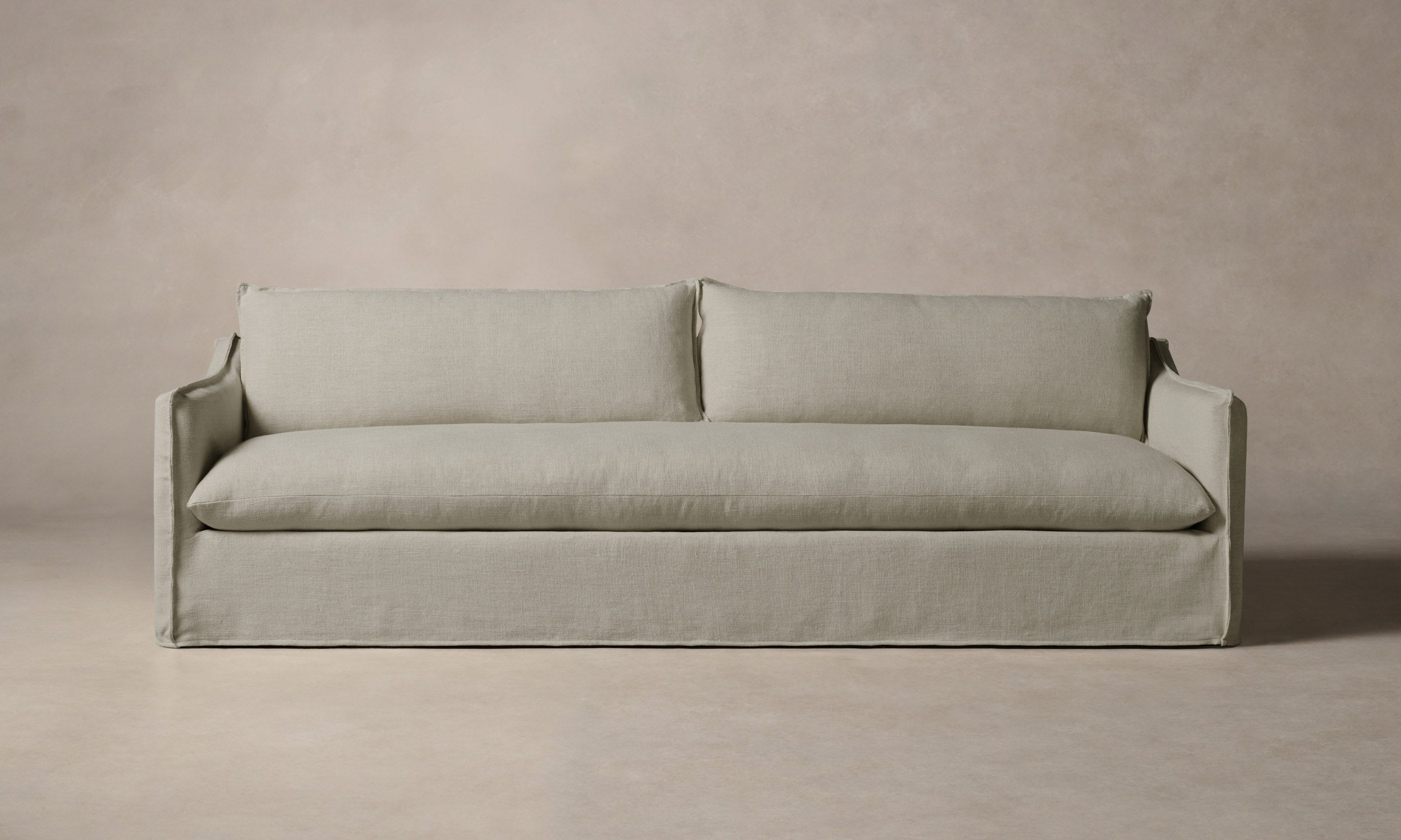 Premium Performance Linen Weave Beige Dune Sofa - Modern Living Room Furniture for Cozy Home & Office Decor