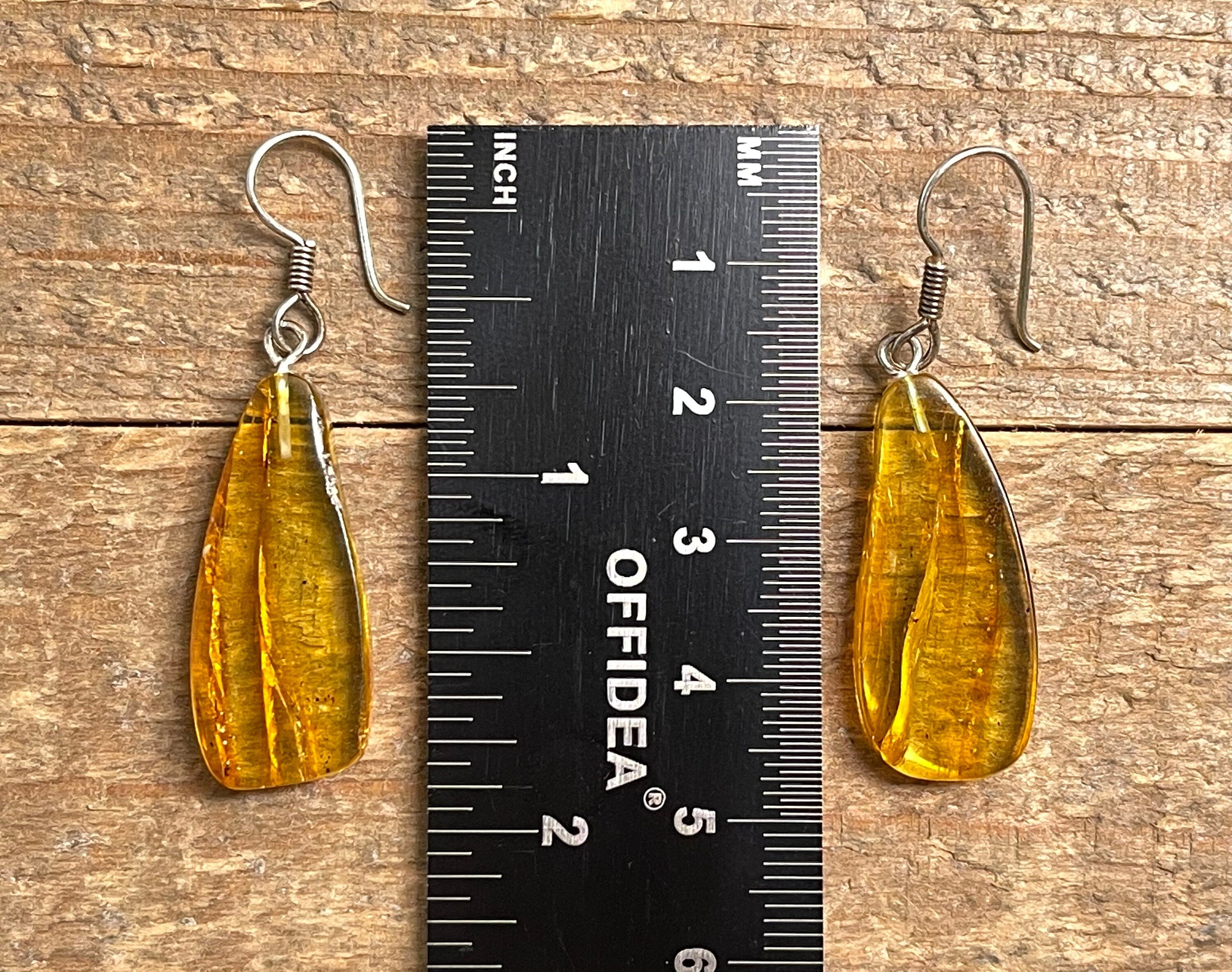 Amber Crystal Dangle Earrings - Handmade Healing Jewelry with Natural Stones for Women | Boho Chic Statement Earrings for Parties, Weddings & Everyday Wear