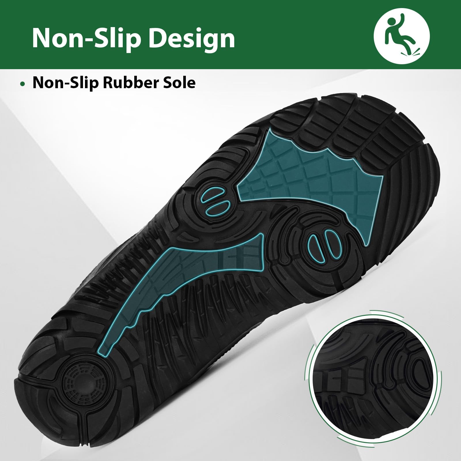 Women's & Men's Winter Barefoot Shoes - Waterproof Minimalist Snow Boots with Wide Toe Box & Non-Slip Sole for Running, Hiking & Outdoor Activities | Warm Suede Slouchy Sneakers for Cold Weather Walking