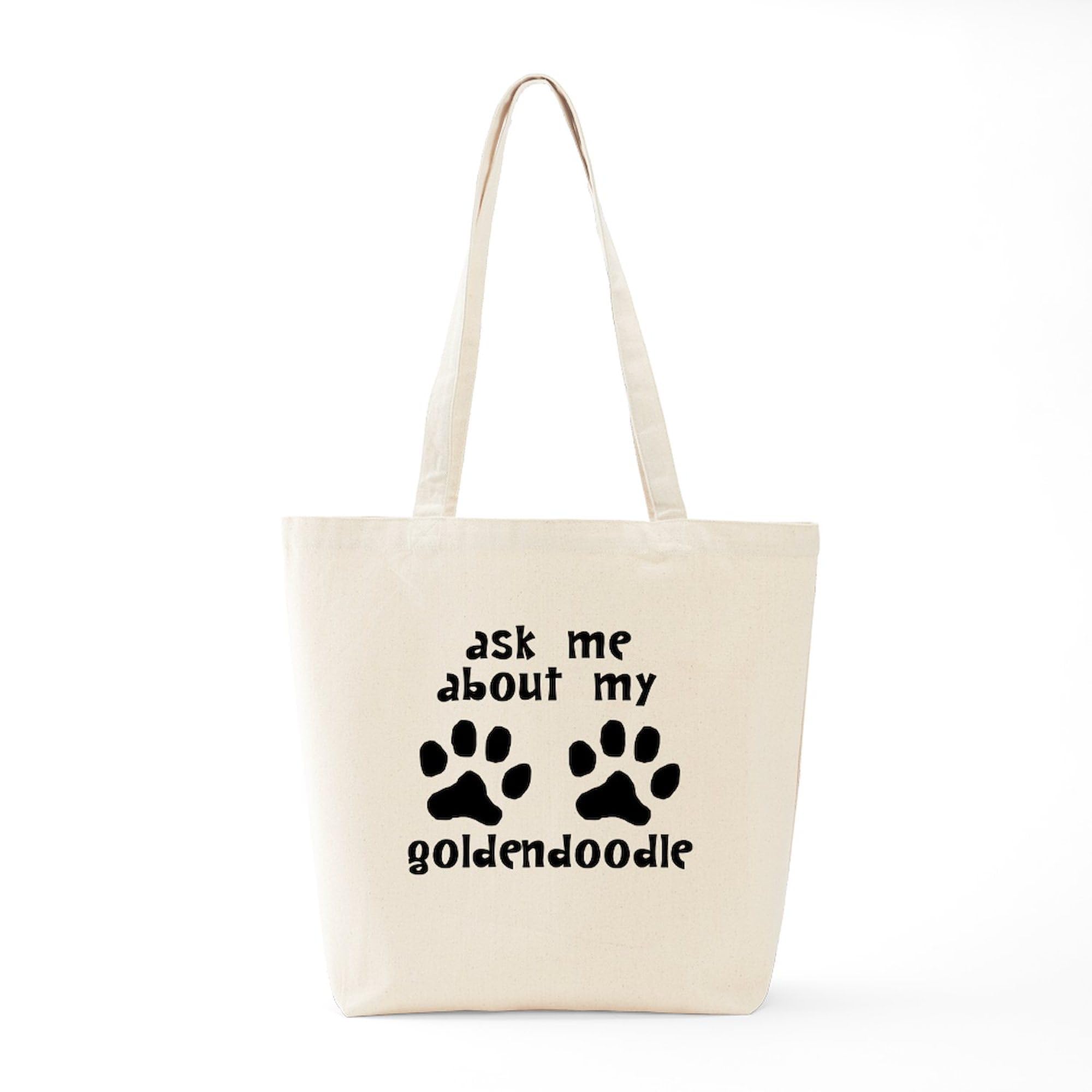 Ask Me About My Goldendoodle Natural Canvas Tote Bag - Eco-Friendly Reusable Shopping Bag for Dog Lovers, Groceries & Beach Trips